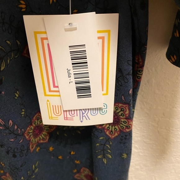 LuLaRoe Julia Floral Dress NWT - Picture 3 of 5
